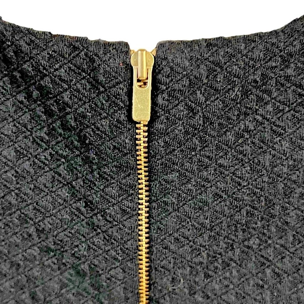 Banana Republic Navy Textured Knit Fit Flare Dress SZ 2 Short Sleeve Knee Length - Picture 5 of 9